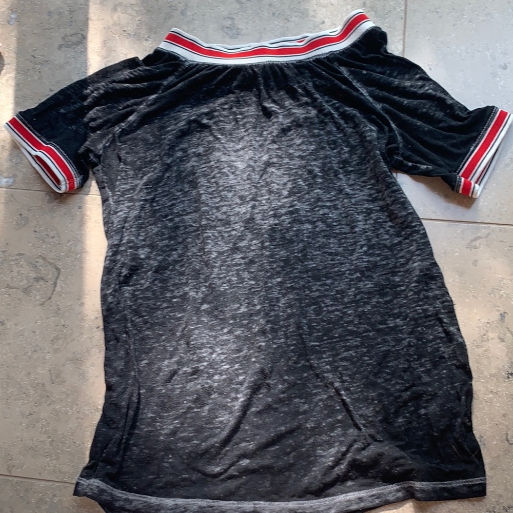 semi sheer black tee